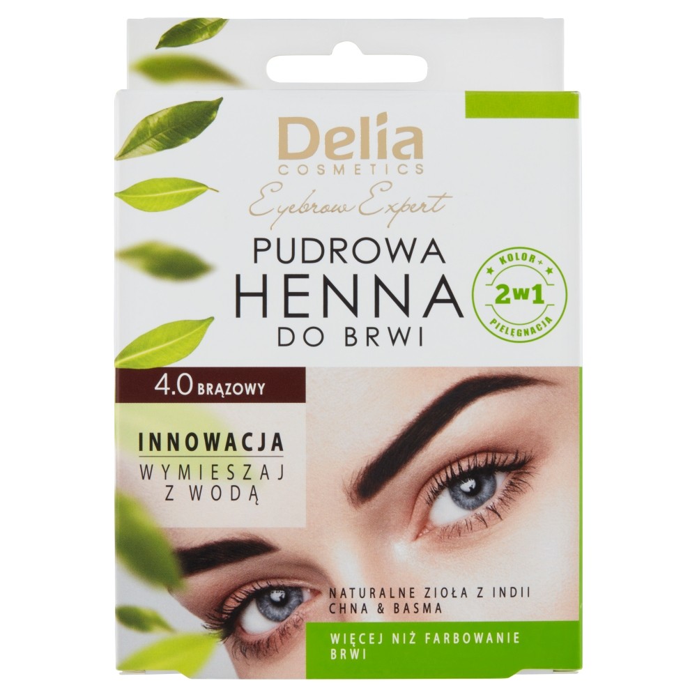 Delia Cosmetics Eyebrow Expert prášková henna na obočie 4,0 hnedá 4 g