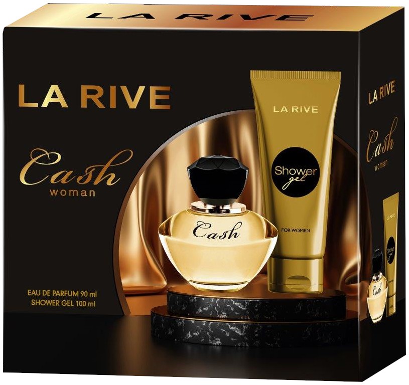 LA RIVE Woman Cash darčeková sada (eau de parfum 90 ml + sprchový gél 100 ml)