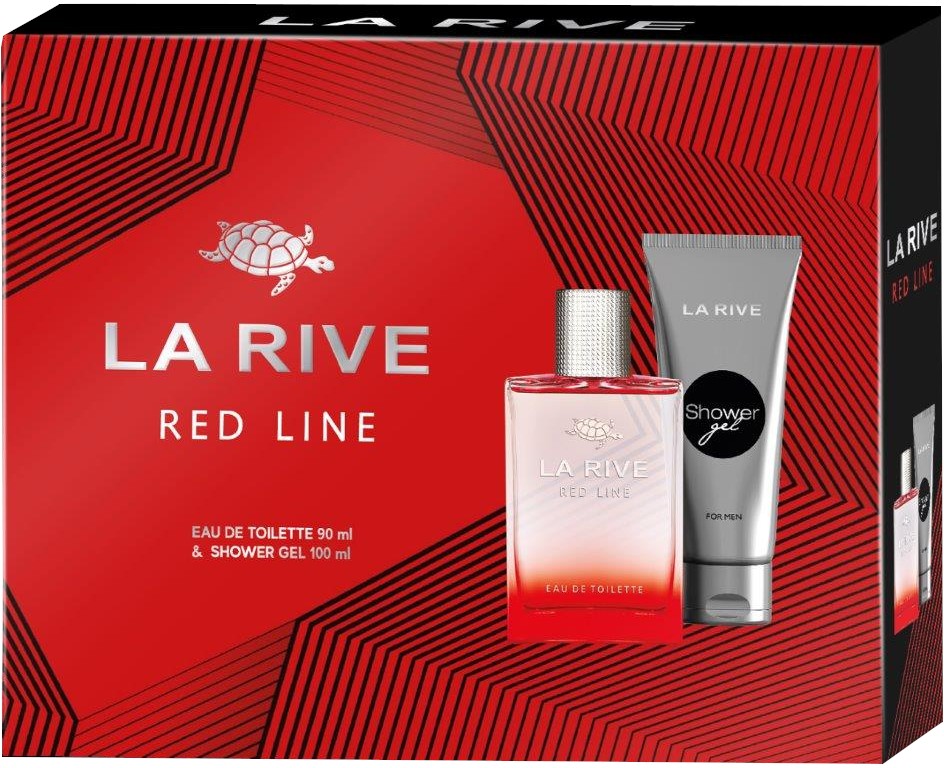 Darčeková sada LA RIVE Man Red Line (toaletná voda 90 ml + sprchový gél 100 ml)