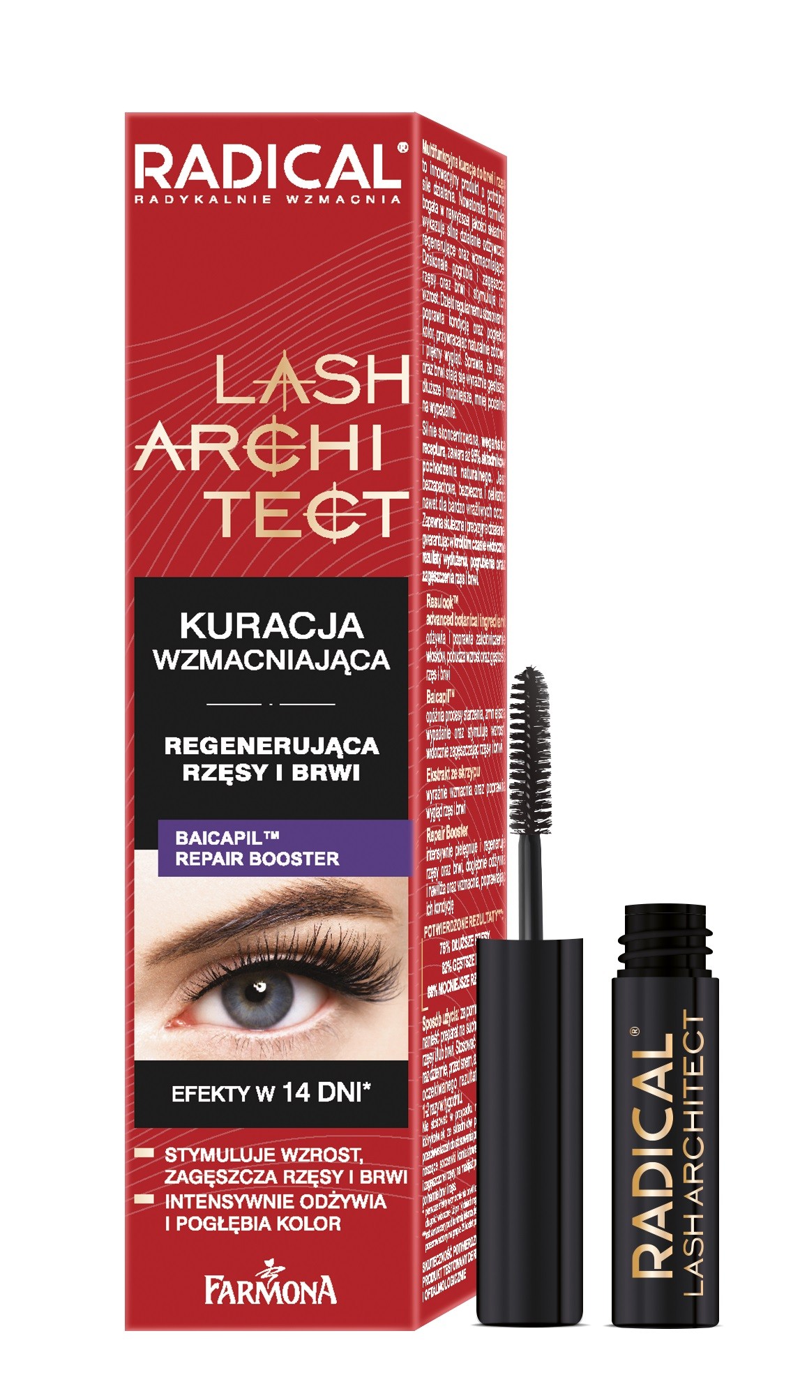 Farmona Radical Lash Architect Posilňujúca a regeneračná kúra na riasy a obočie 5ml