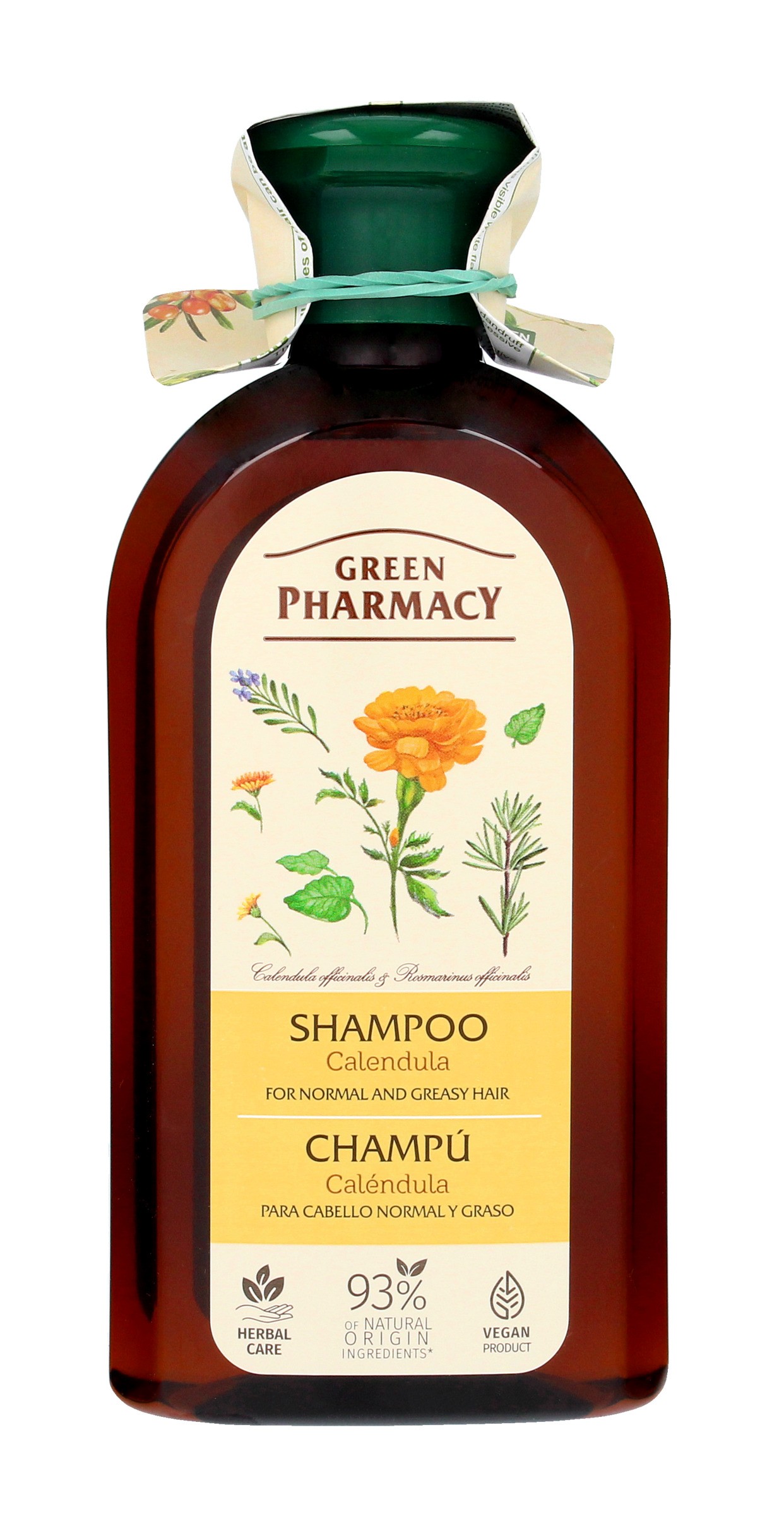 Šampón Green Pharmacy pre normálne a mastné vlasy - Nechtík lekársky 350ml