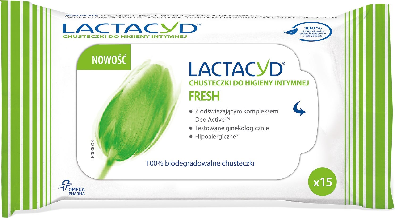 Lactacyd Fresh obrúsky na intímnu hygienu 1op.-15ks