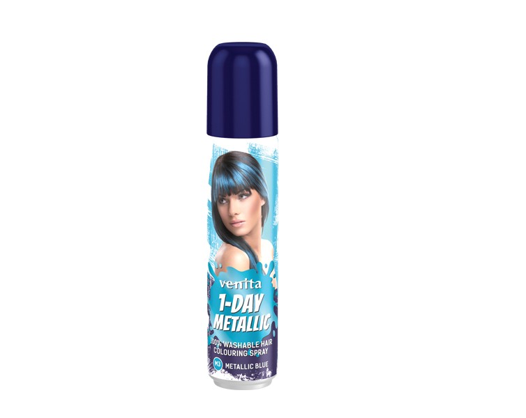 VENITA 1- Day Metallic Hair color spray - No. M3 Metallic Blue 50ml