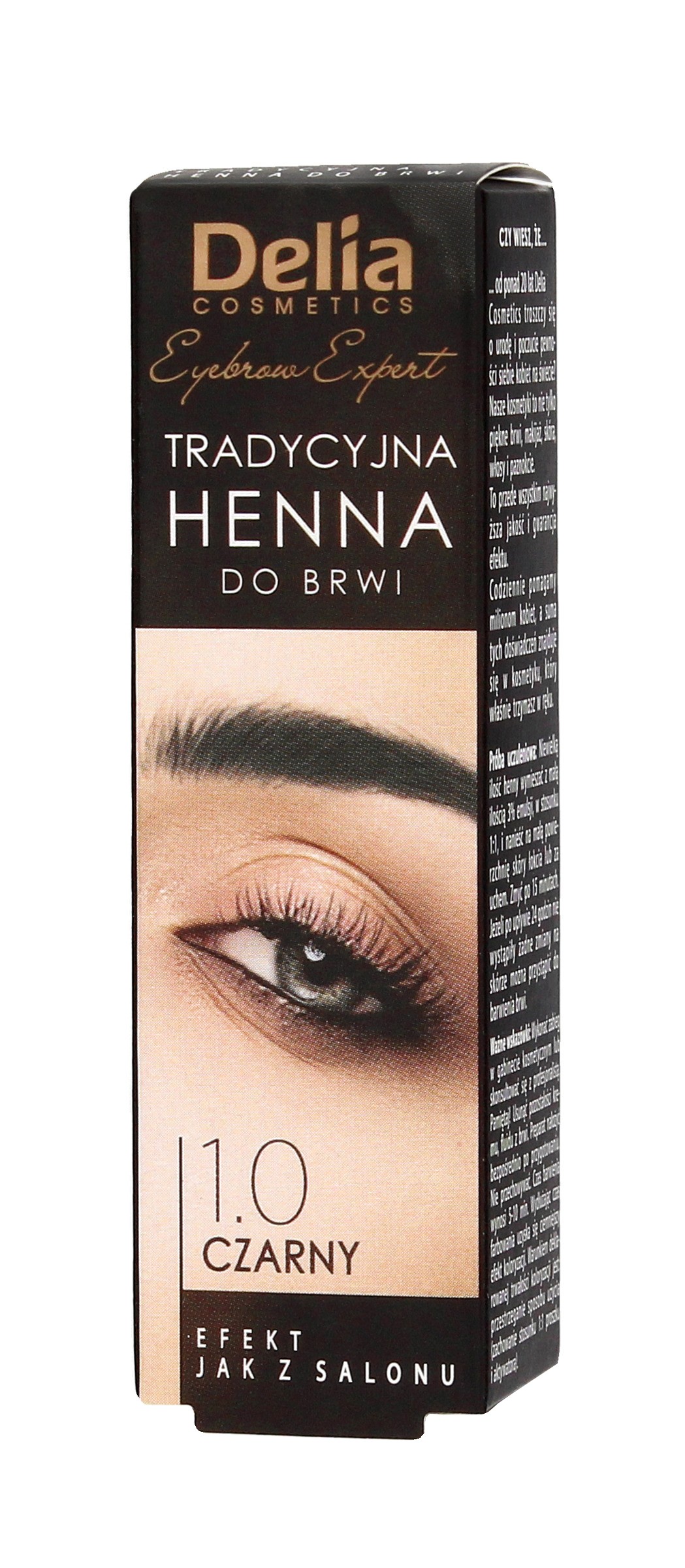 DELIA COSMETICS Tradičná Henna na obočie  1.0 Black 2g