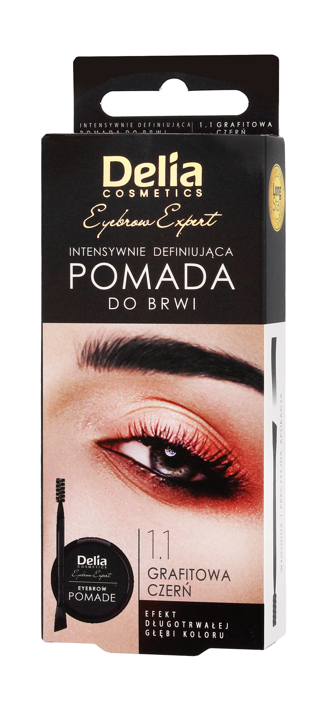 DELIA COSMETICS Eyebrow Expert Graphite pomáda na obočie