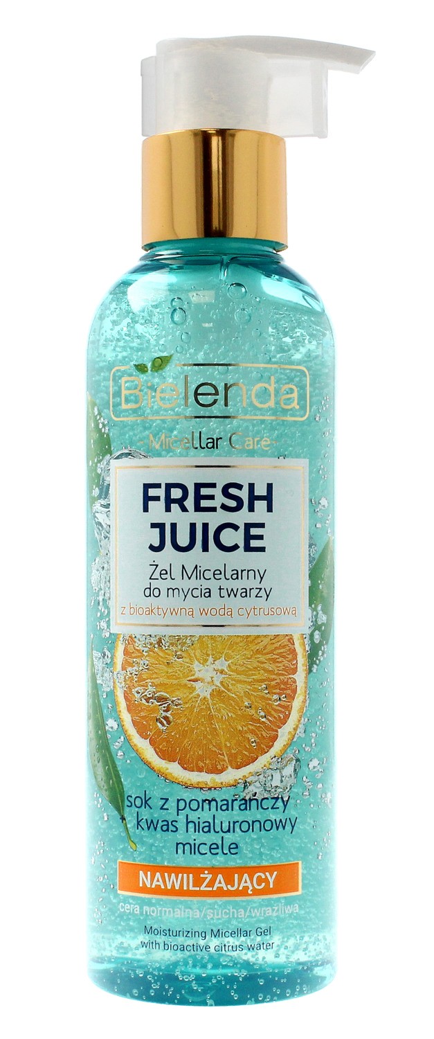 Bielenda Fresh Juice hydratačný micelárny gél s citrusovou vodou Pomaranč 190g