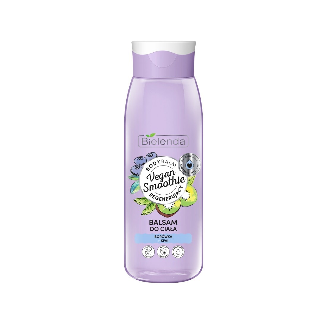 Bielenda Vegan Smoothie Regeneračný telový balzam Čučoriedka a kiwi 400ml