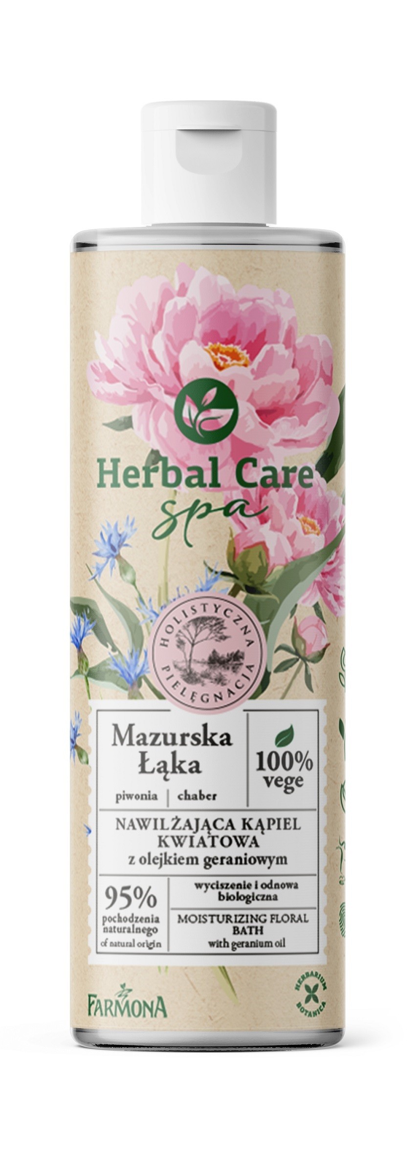 Farmona Herbal Care Spa hydratačný kvetinový kúpeľ s pelargónovým olejom Mazurska lúka