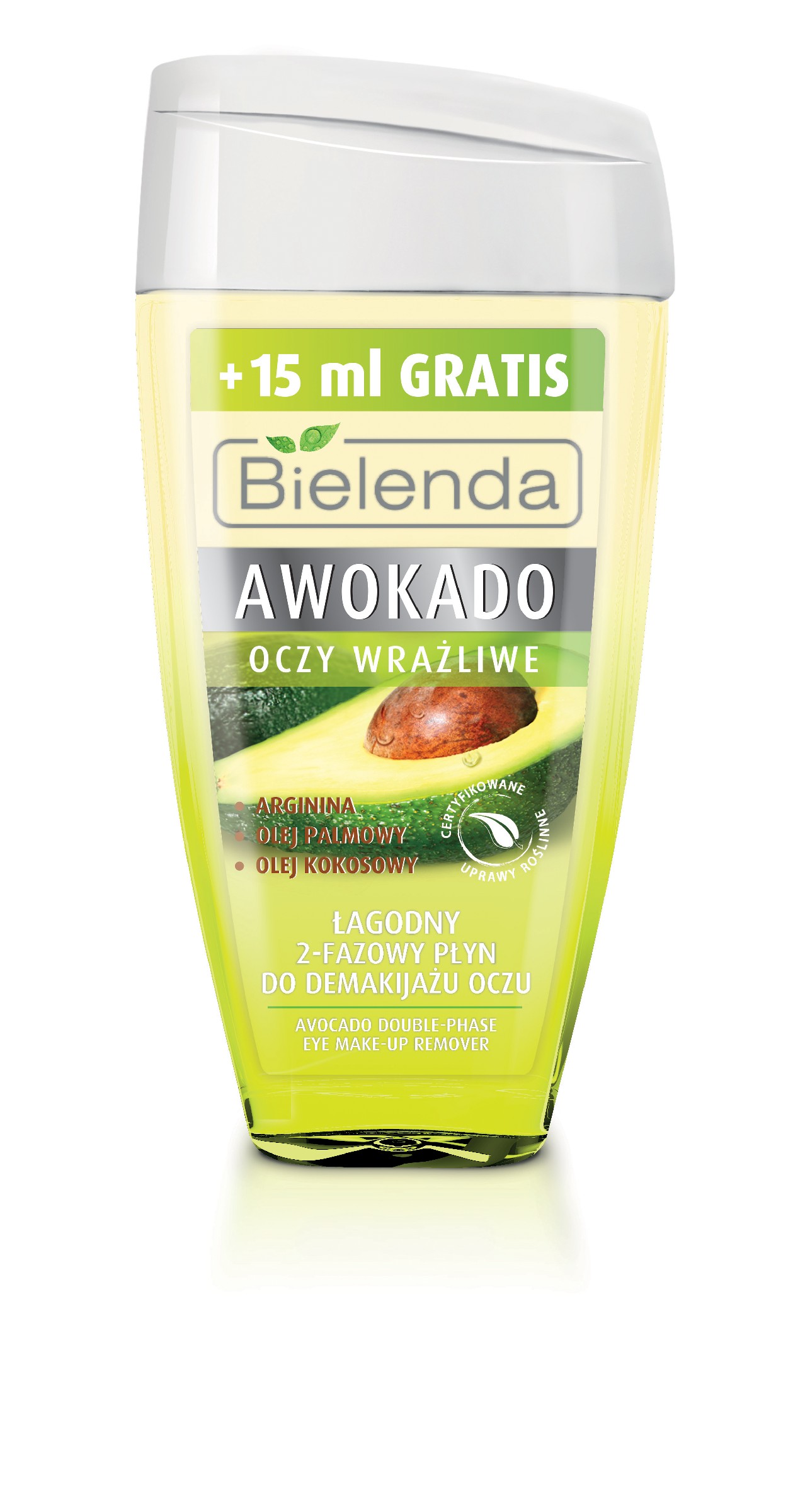 BIELENDA AVOCADO Odličovač očného make-upu 2-fázový pre suchú a dehydratovanú pleť