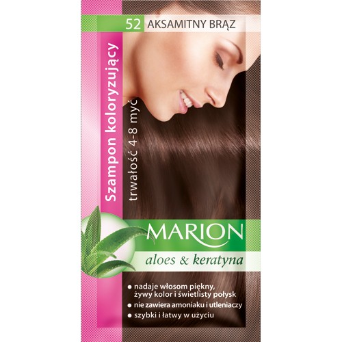 MARION Farbiaci šampón č.52 Zamatovo hnedý 40 ml