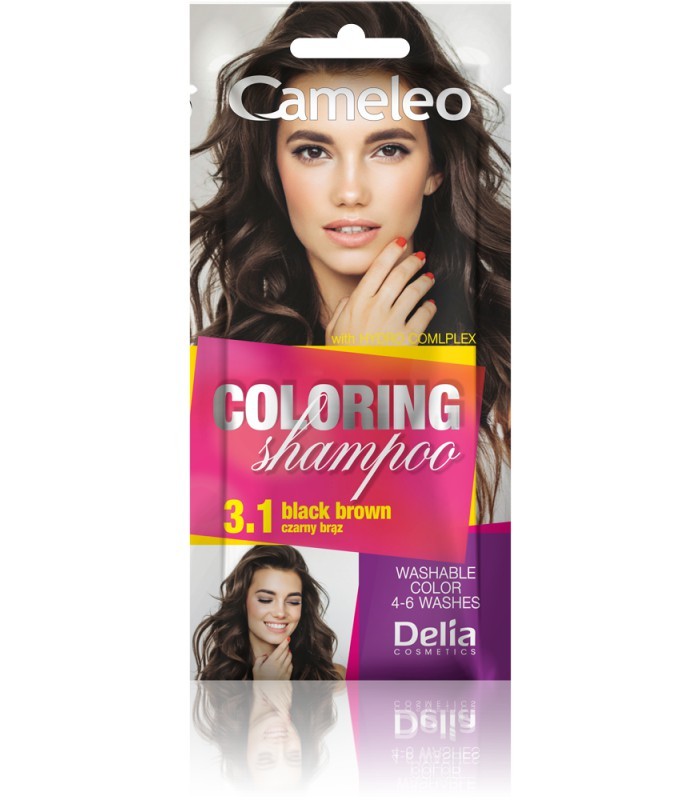 DELIA COSMETICS CAMELEO Farbiaci šampón č.3.1 Čiernohnedý 40ml