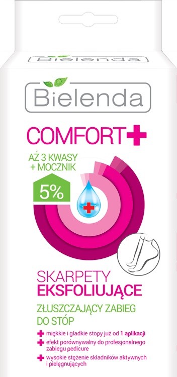 BIELENDA COMFORT + Exfoliačné ponožky na nohy, 1 balenie - 2 ks