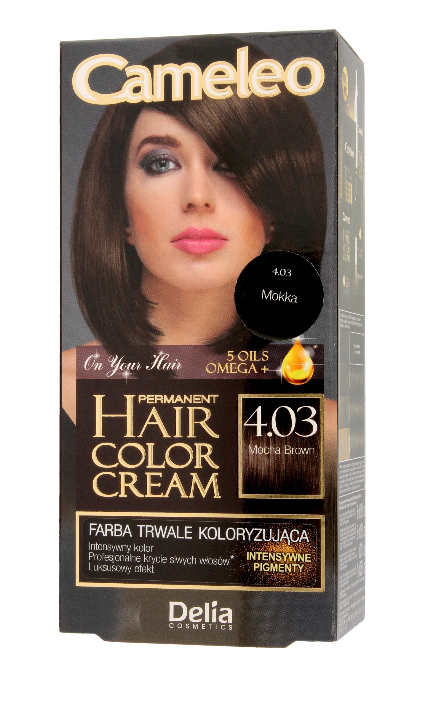 DELIA COSMETICS CAMELEO OMEGA Farba permanentna 4.03 Mocha Brown