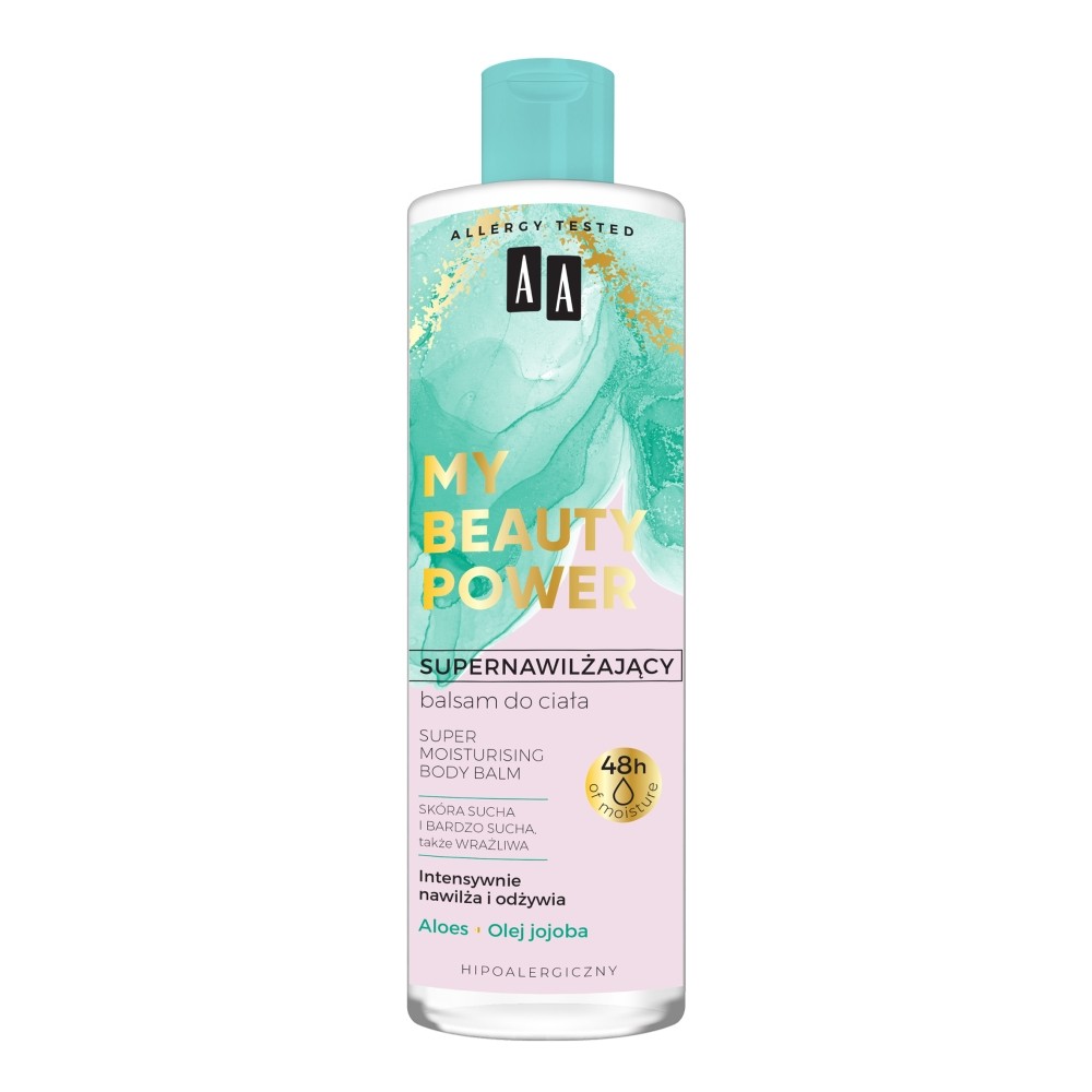 AA My Beauty Power Super hydratačné telové mlieko Aloe & Jojobový olej 400 ml