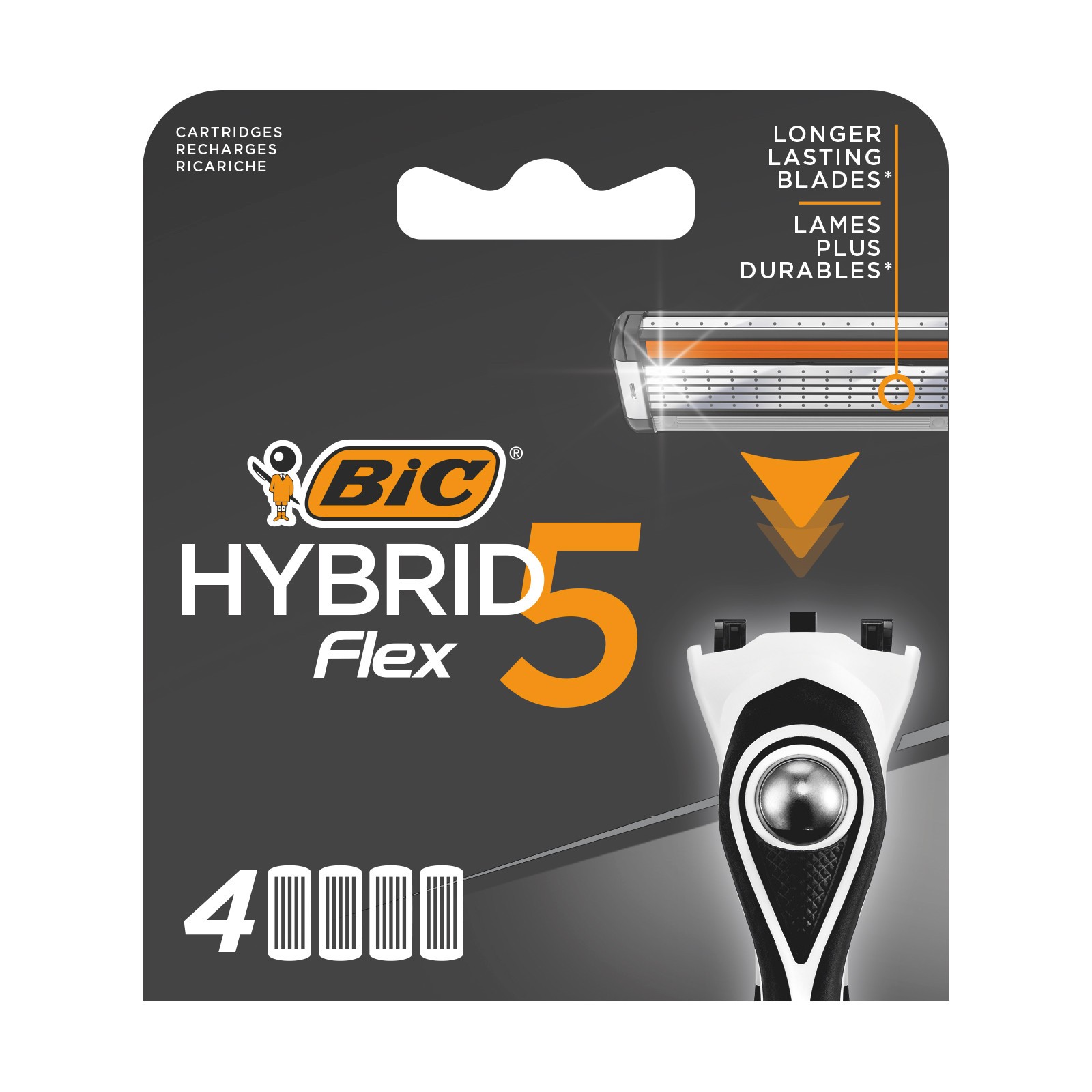 Bic System Hybrid Flex 5 žiletkové kazety Blister 1op.-4ks