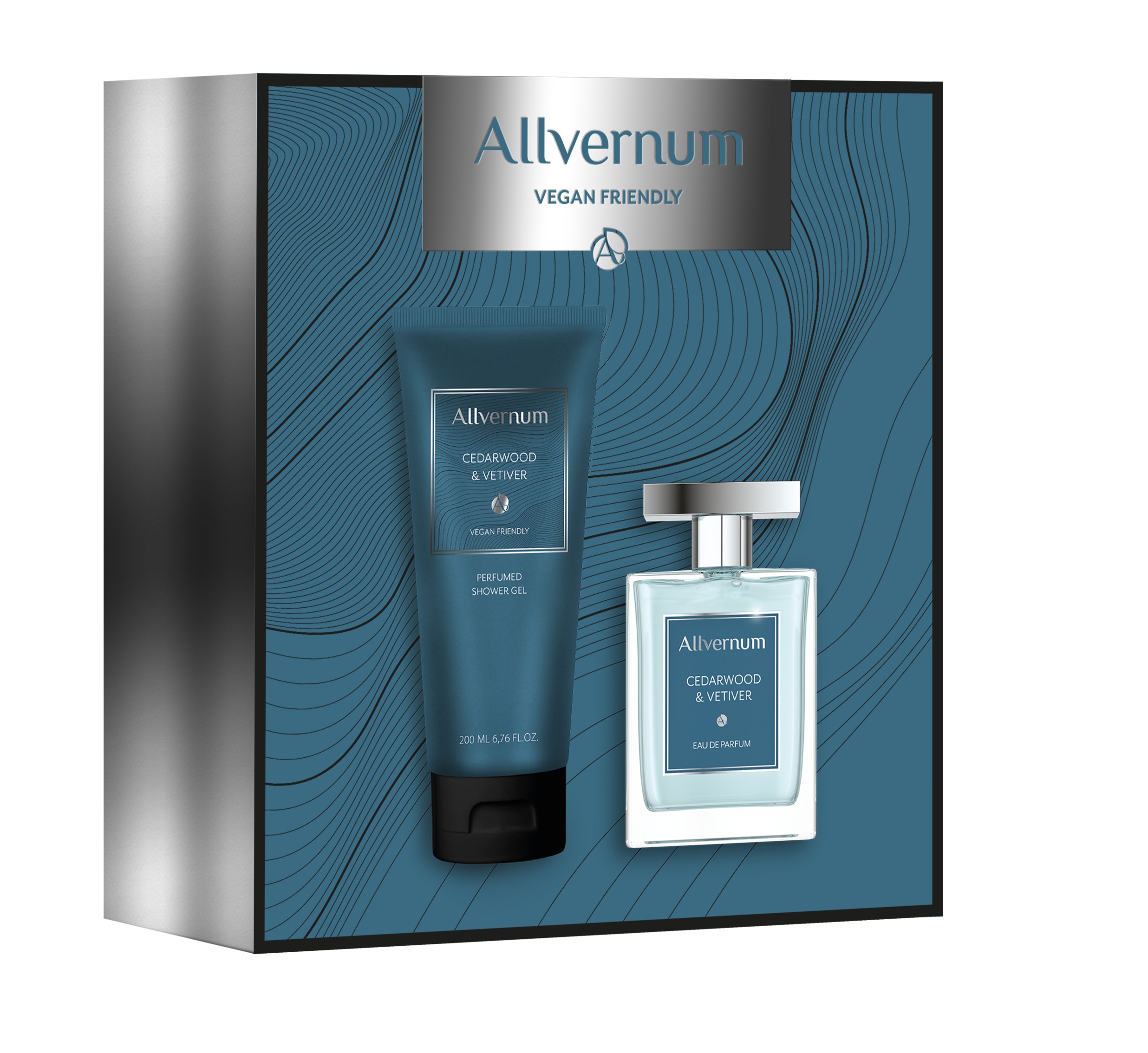 Allvernum Men Cedrove drevo & Vetiver darčeková sada (perf. voda 100 ml + gél 200 ml) 1 bal.