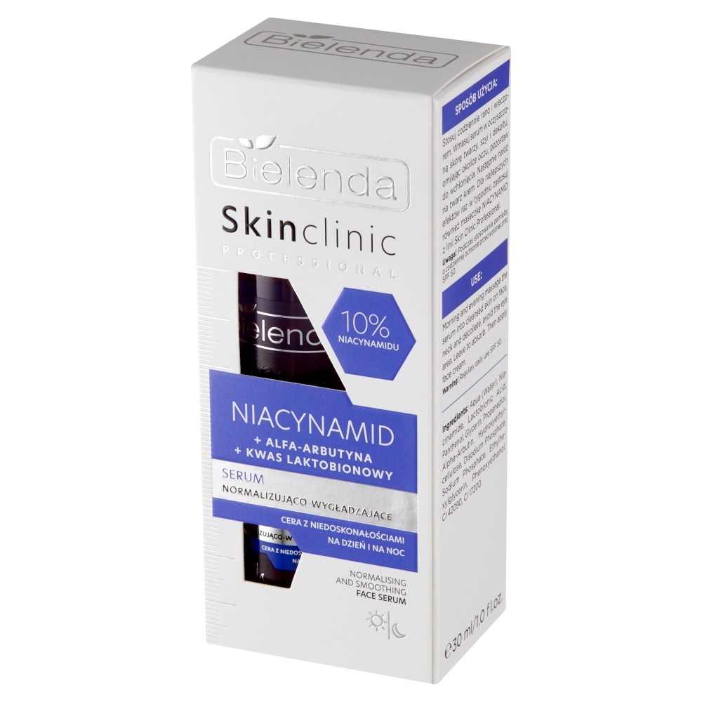 Bielenda Skin Clinic Professional Normalizujúce a vyhladzujúce denné a nočné sérum s niacínamidom 30ml