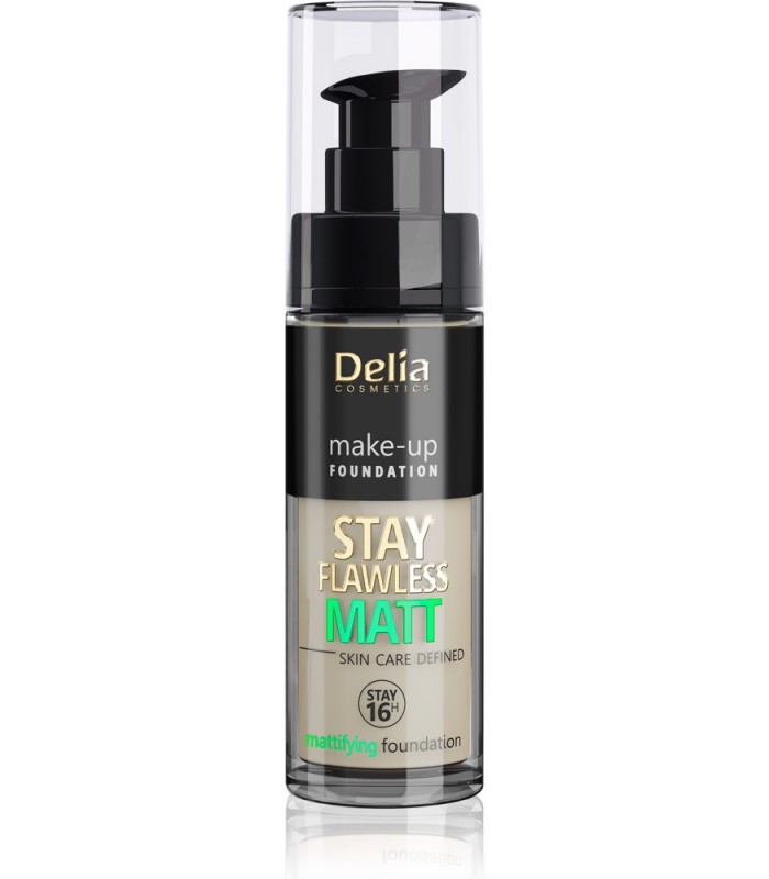 Delia Cosmetics Stay Flawless Matt zmatňujúci  make-up 16H 404 Cashmere 30ml