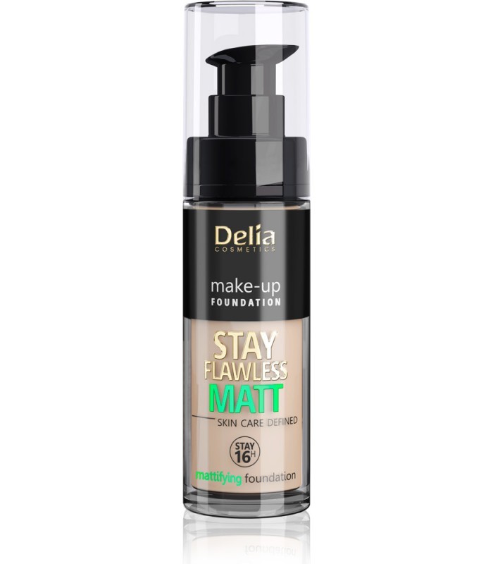 Delia Cosmetics Stay Flawless Matt zmatňujúci  make-up 16H 405 Peach Natural 30ml