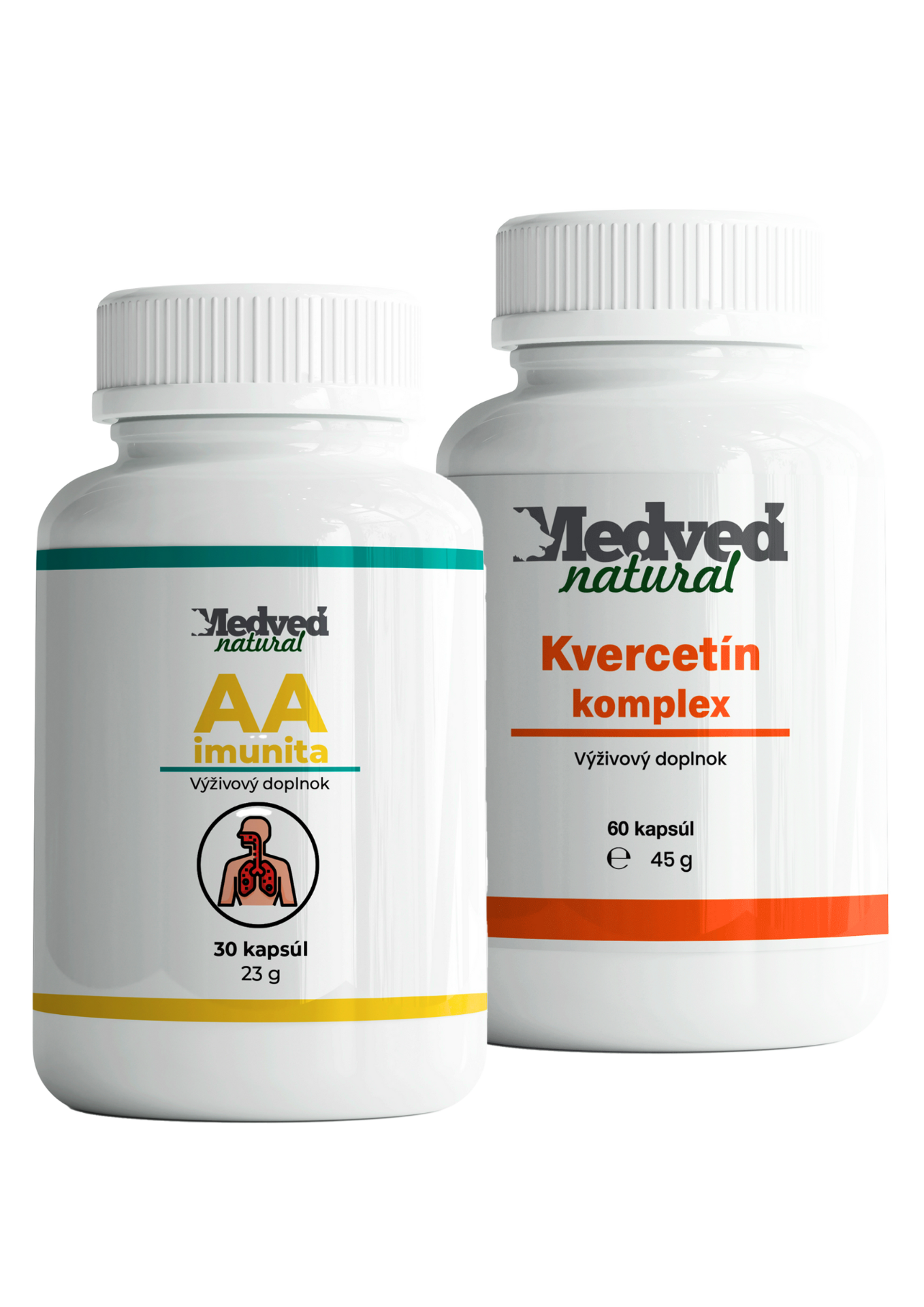 Medveď natural  AA imunita 30 kapsúl + Kvercetín komplex 60 kapsúl