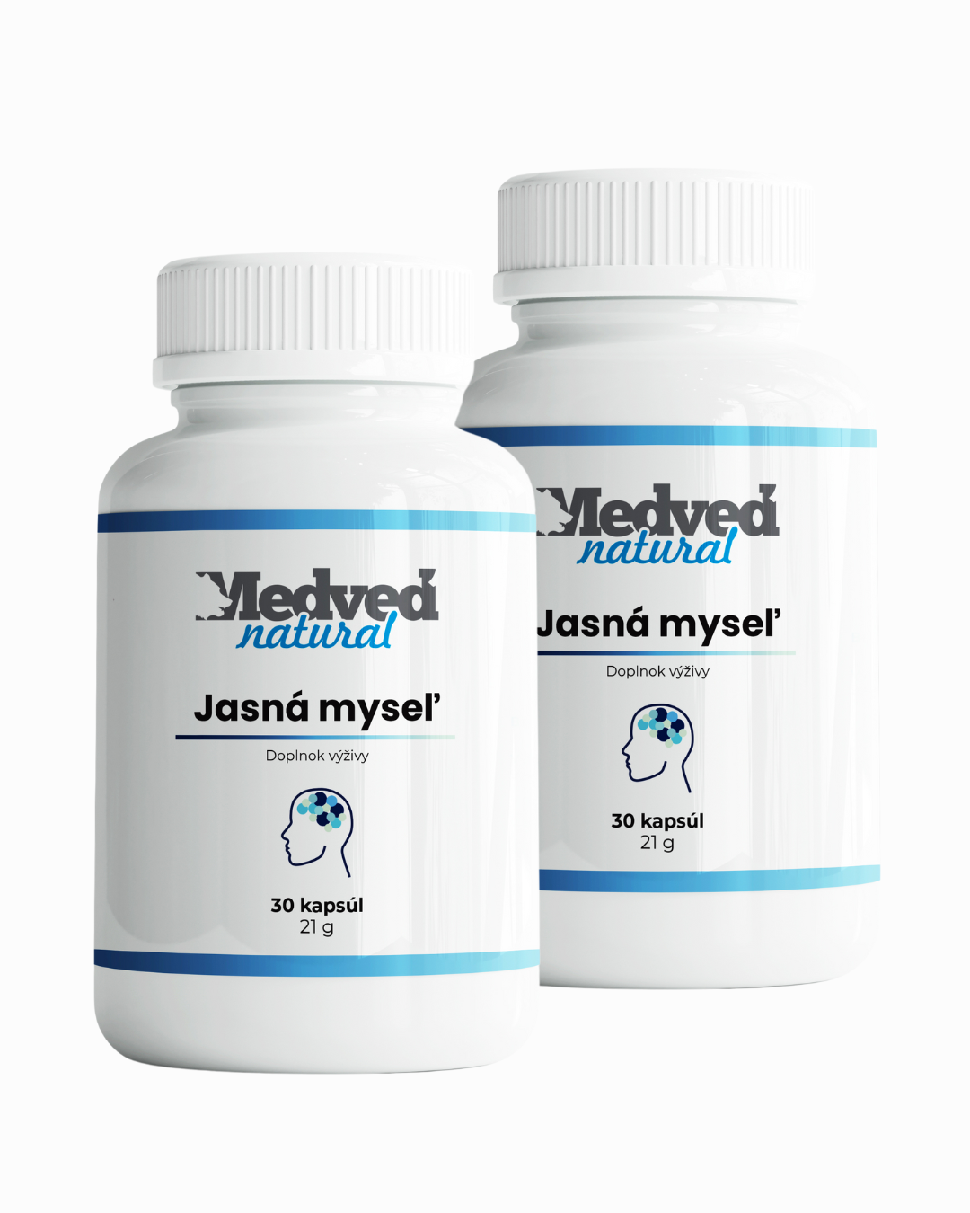 Medveď natural  2x Jasná myseľ po 30 kapsúl (60 kapsúl spolu)