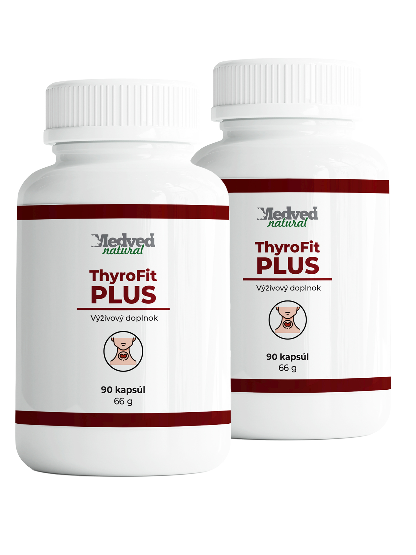 Medveď natural  2x ThyroFit PLUS po 90 kapsúl (180 kapsúl spolu)