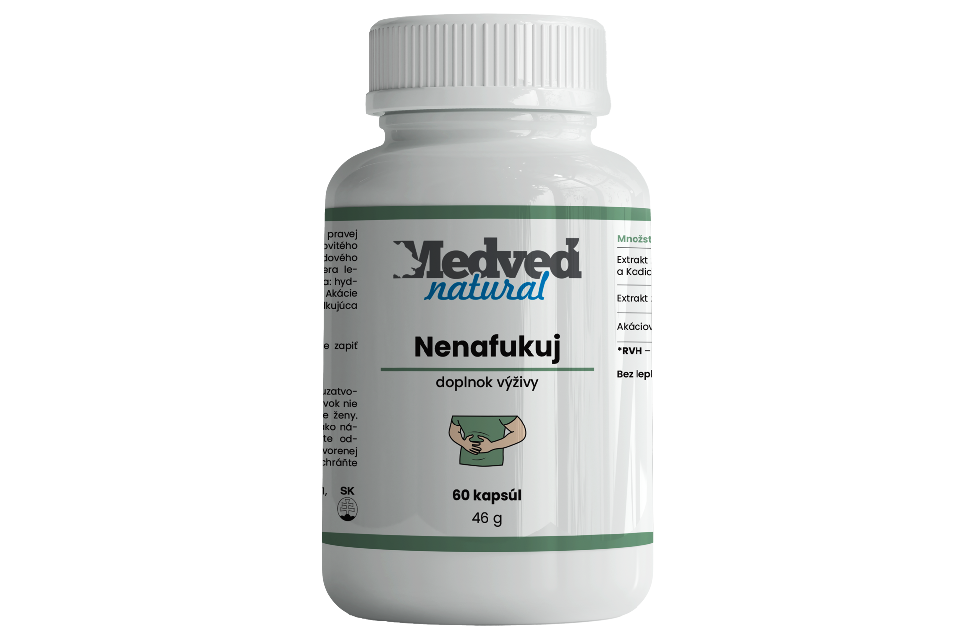 Medveď natural  Medveď natural Nenafukuj 60 kapsúl