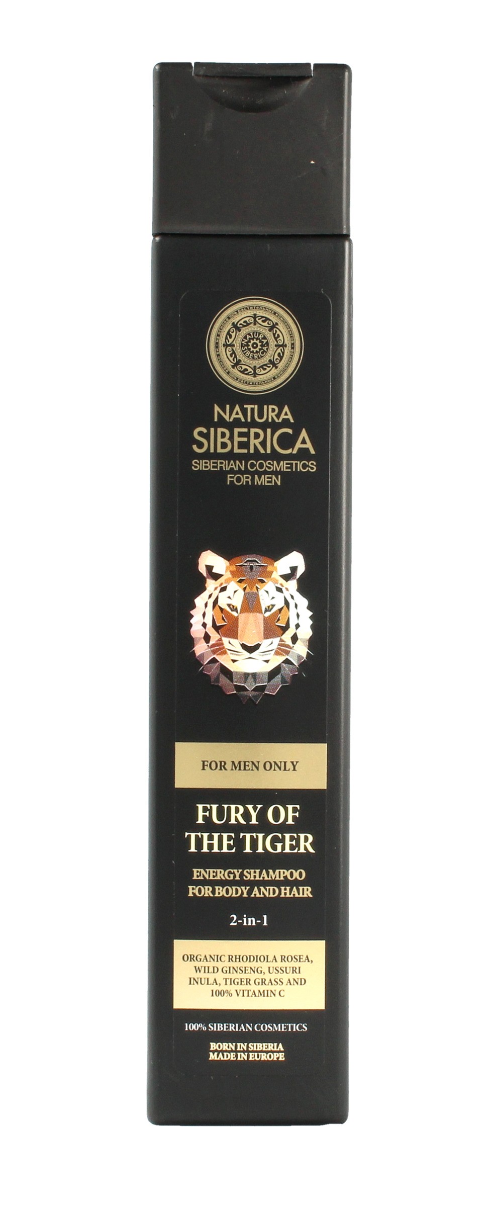 Natura Siberica pánsky šampón 2v1 na vlasy a telo Tiger Energy 250 ml