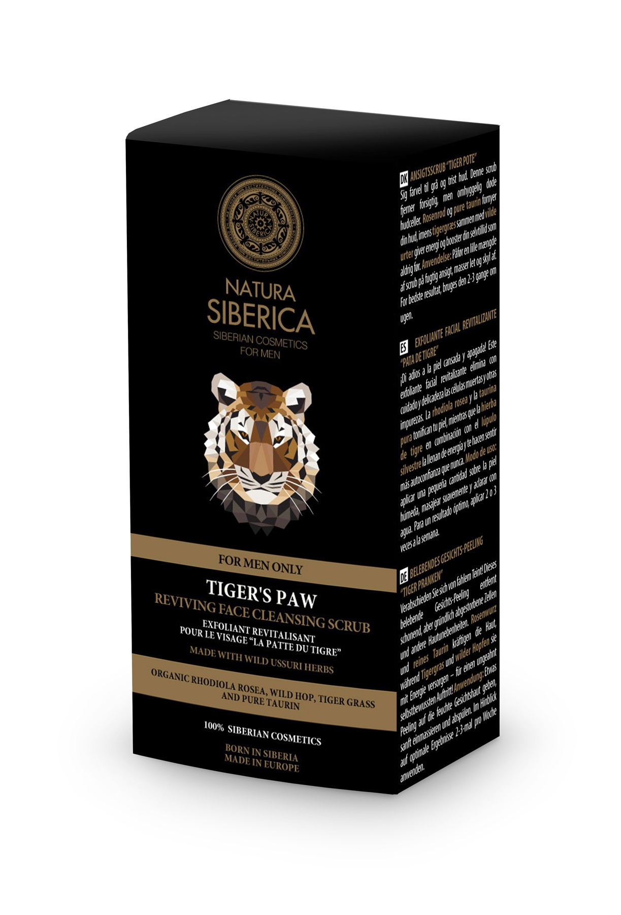 Natura Siberica Men osviežujúci peeling na tvár Tiger's Paw pre mužov 150 ml