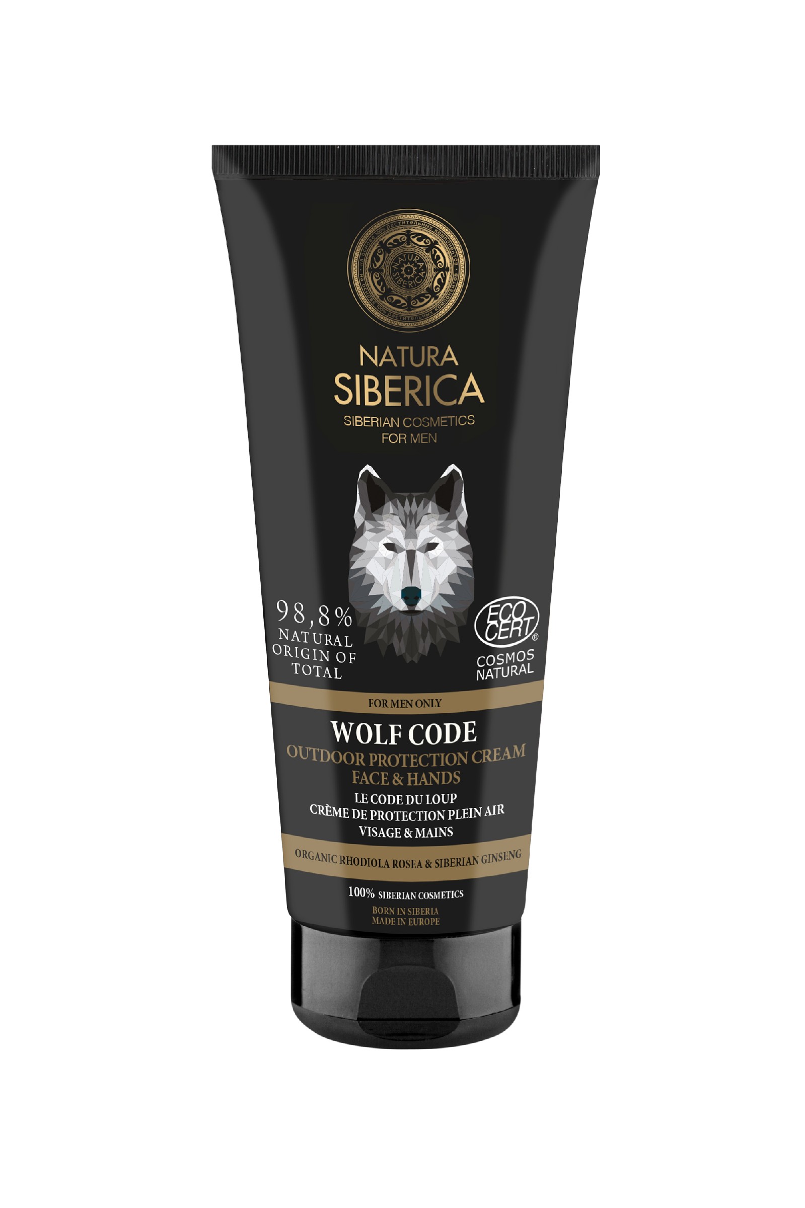 Natura Siberica Men Ochranný krém na tvár a ruky Wolf Code for Men 80 ml