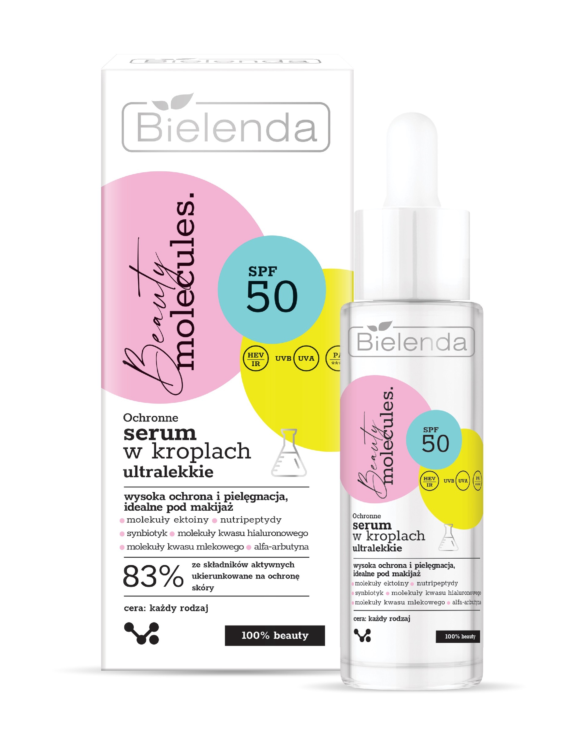 BIELENDA BEAUTY MOLECULES Ultraľahké molekulárne sérum v kvapkách SPF 50 30 ml