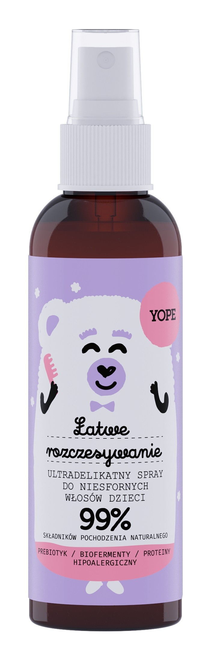 YOPE Kids Ultra jemný sprej na nepoddajné detské vlásky - Easy Česanie 150 ml