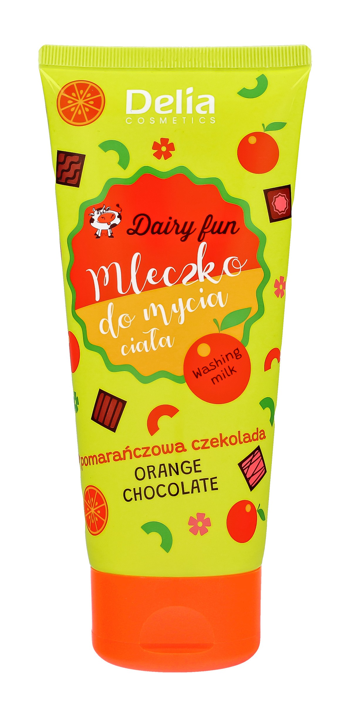 DELIA COSMETICS DAIRY FUN Telové čistiace mlieko - Pomarančová čokoláda 200ml