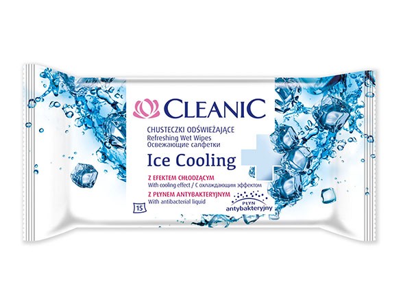 Cleanic Ice Cooling osviežujúce obrúsky s antibakteriálnou tekutinou 1 op.-15ks